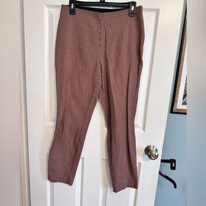 a new day Women's Red and White Checkered Cropped Pants